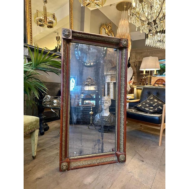 Traditional Italian Empire Gilt Pier Mirror, 1880 For Sale - Image 3 of 12