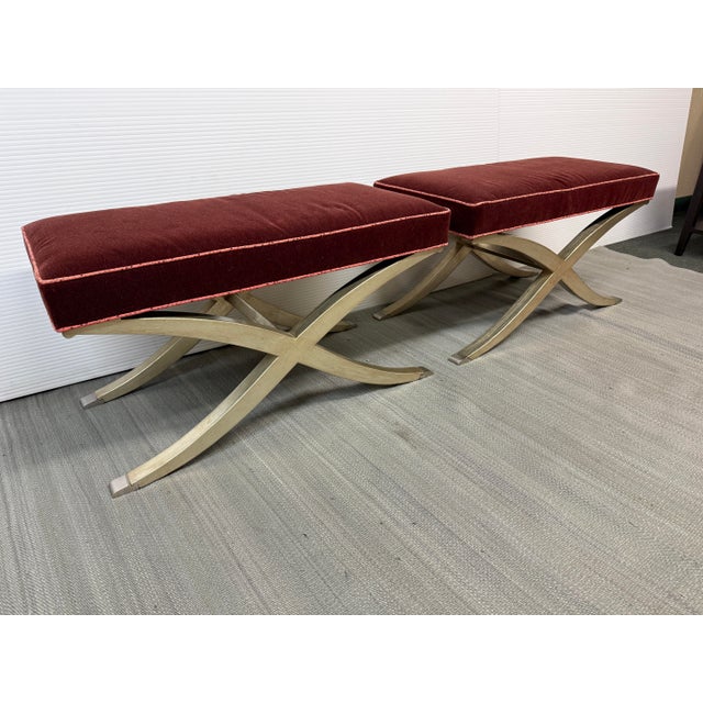 Design Plus Gallery presents a Pair of Claudette Benches from Jan Showers. These benches were custom made to order with a...