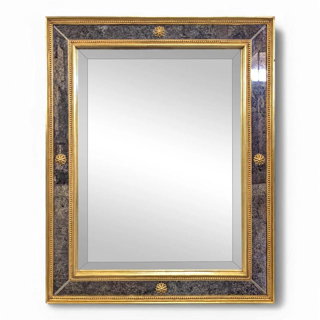 Neoclassical Églomisé Mirror with Two Patinas For Sale - Image 5 of 5