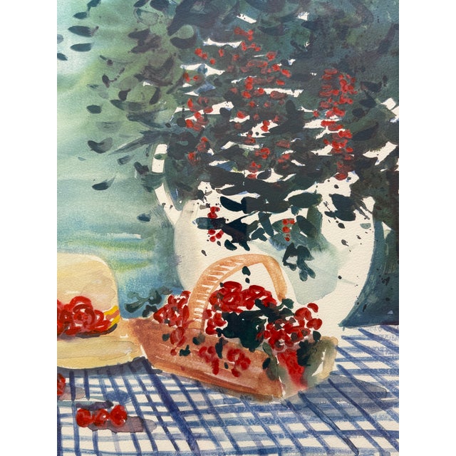 "Summer Garden" Limited Edition Serigraph by Patrick Livingstone For Sale - Image 4 of 8