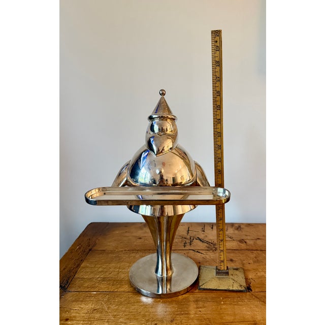 Charming & Whimsical Pottery Barn Silver Plated XL Santa ~ Designed for Holding Votives, but maybe Serving or Greenery, or...