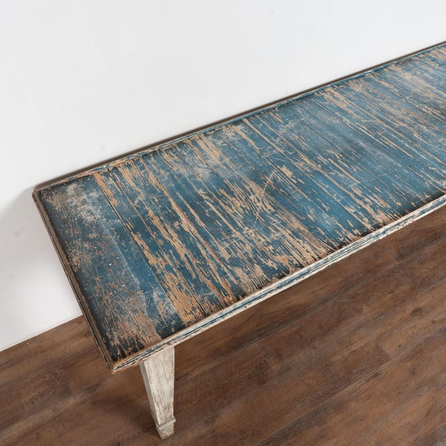 Early 20th Century Original Painted French Long Dining or Console Table For Sale - Image 4 of 14