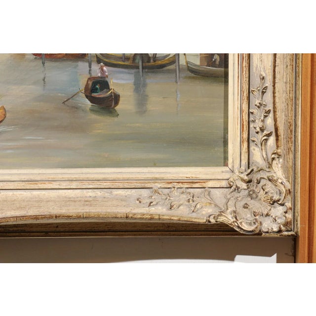 Mid 19th Century Venetian Scene Oil Painting, Framed For Sale - Image 9 of 12