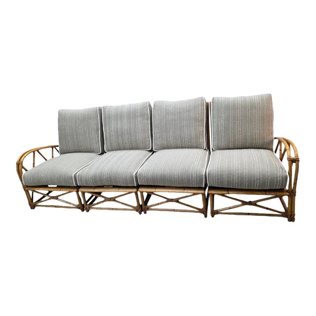 MCM 4 Piece Modular Adjustable Sectional Sofa by Heywood Wakefield Newly Reupholstered For Sale