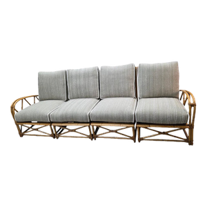 Mid 20th Century 4 Piece Modular Adjustable Sectional Sofa by Heywood Wakefield Newly Reupholstered