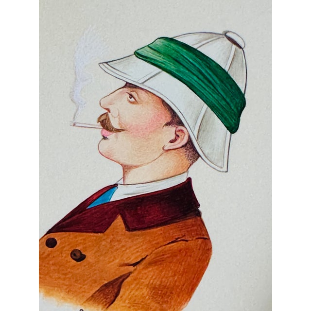 A wonderfully charming hand-painted sailor portrait, full of personality, character, and old-world whimsy. This dapper...