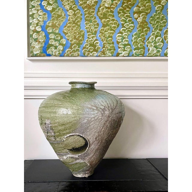 Massive Ceramic Jar Tsubo by Japanese Potter Yui Tsujimura For Sale - Image 11 of 18