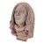 15th Century French Gothic Sandstone Head of a Female Saint For Sale