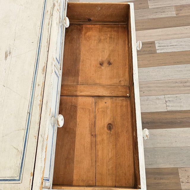 White Antique English Pine Painted Dresser - Circa 1880 For Sale - Image 8 of 14