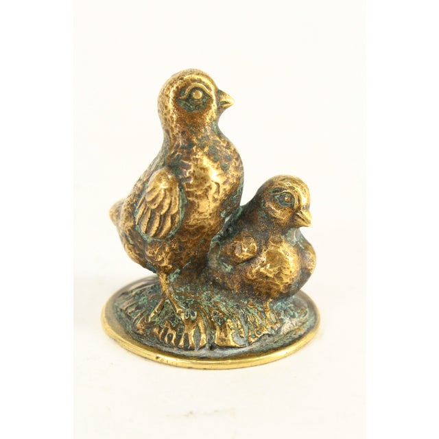 Japanese Meiji (1868-1912) Japanese Bronze Miniature Figurine of Birds / Quails For Sale - Image 3 of 16