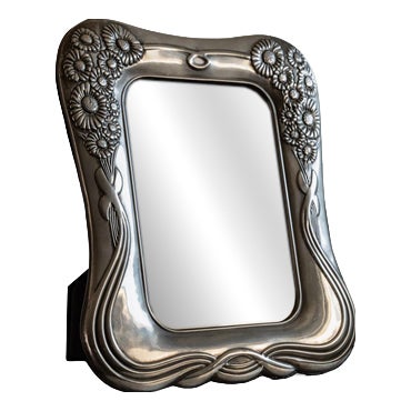 Vintage Art Deco Silver Plated Picture Frame, 1970s For Sale
