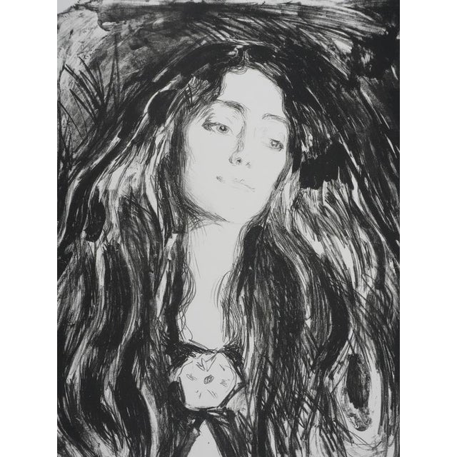 Edvard Munch after Brooch, Eva Mudocci, Lithograph For Sale - Image 4 of 11