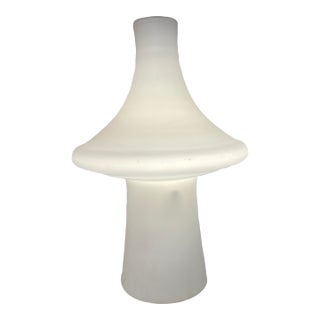 Spaceship Scandinavian Hand Blown Glass Table Lamp | 1960s Table Lamp | Vintage Lighting For Sale