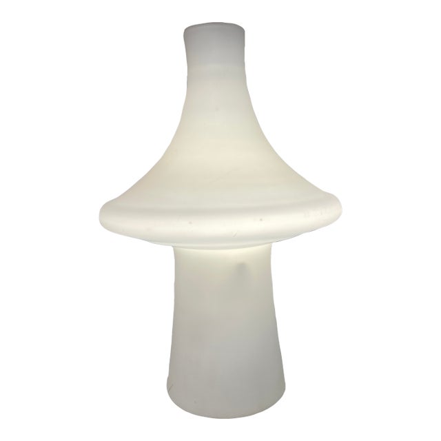 Spaceship Scandinavian Hand Blown Glass Table Lamp | 1960s Table Lamp | Vintage Lighting For Sale