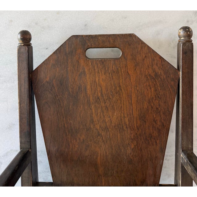 Vintage Child's Arts and Crafts Armchair With Music Box For Sale In Austin - Image 6 of 9