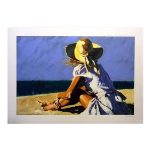 Aldo Luongo "Sunny" Giclee Art Hand Signed Seascape Summer Blue