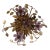 Flush Mount Maison Baguès Crystal Amethyst Flowers Leaves Chandelier 6 Lights For Sale