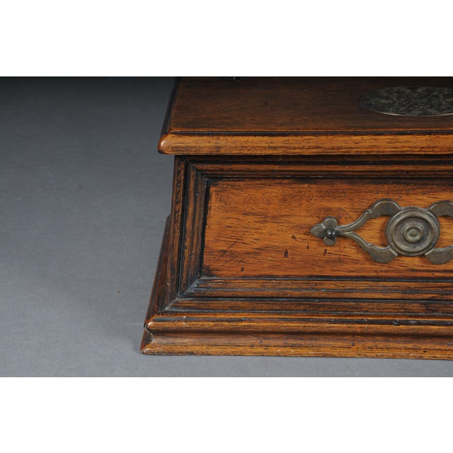 19th Century German Oak Letter Casket For Sale - Image 4 of 18