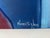 Abstract Norberto Uribe Dominican Modernist Village Blue Painting on Canvas For Sale - Image 3 of 12