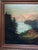 Green Antique Landscape Painting - Atmospheric Mountains Around a Camp For Sale - Image 8 of 13