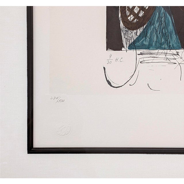 Cubism Pablo Picasso, Femme Dans L’Atelier, Marina Picasso Estate Hand Signed Lithograph, Framed, 1979-1982 For Sale - Image 3 of 4