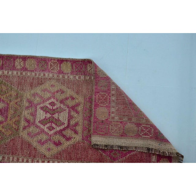 Mid 20th Century Oushak Tribal Handknotted Anatolian Runner For Sale In Phoenix - Image 6 of 10