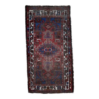 1970s, Handmade Vintage Persian Hamadan Distressed Rug 3.3' X 6.4' For Sale