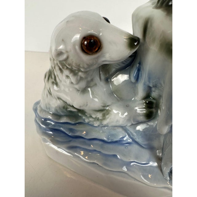 Art Deco Polar Bears Lamp, 1930s For Sale - Image 13 of 17