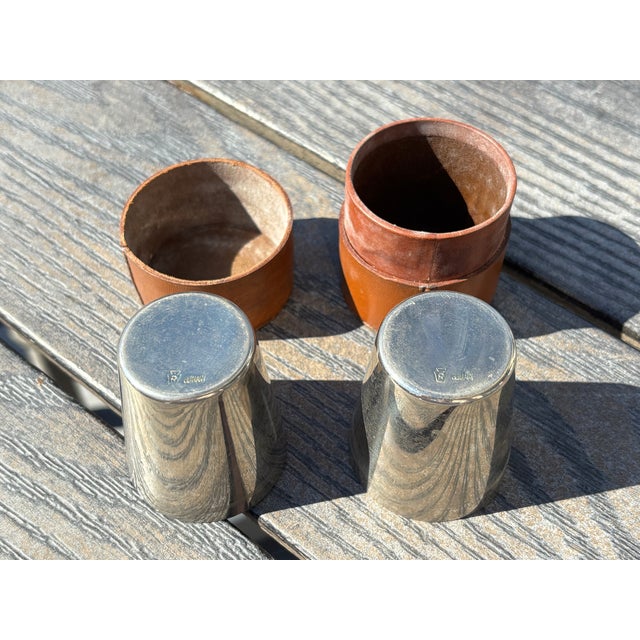 Brown Early 20th C. Leather Travel / Sporting /Adventure Cups - A Pair For Sale - Image 8 of 10