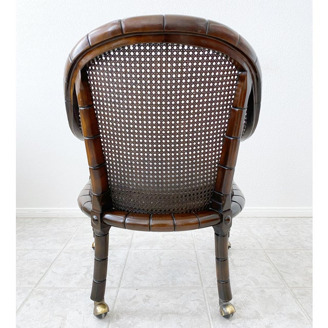 Faux Bamboo and Cane Tub Chair by John Chairish