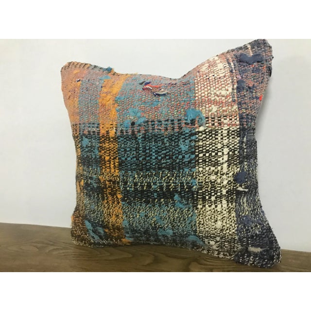 Turkish Deco Handmade Cotton Kilim Pillow For Sale - Image 4 of 6