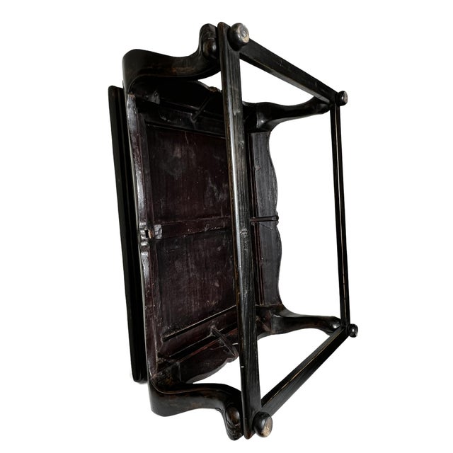 Antique Chinese Black Lacquer Low Table For Sale - Image 12 of 15