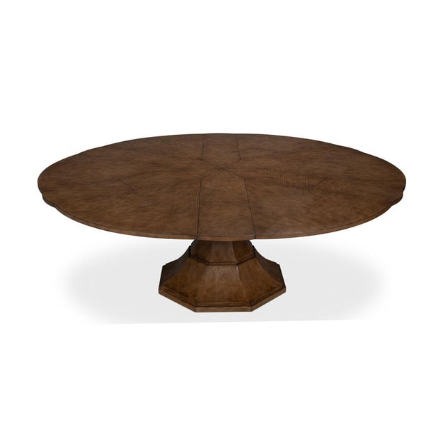 Modern Round Dining Table - 84" For Sale - Image 4 of 11