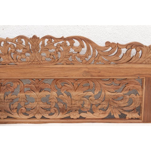 Grand 108" Long Royal Bali Carved Daybed For Sale - Image 4 of 14