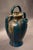 Large Art Nouveau Goat Figurine in Duck-Blue Glazed Stoneware with Drips by Léon Pointu for Saint-Amand-en-Puisaye, 1920s For Sale - Image 3 of 10