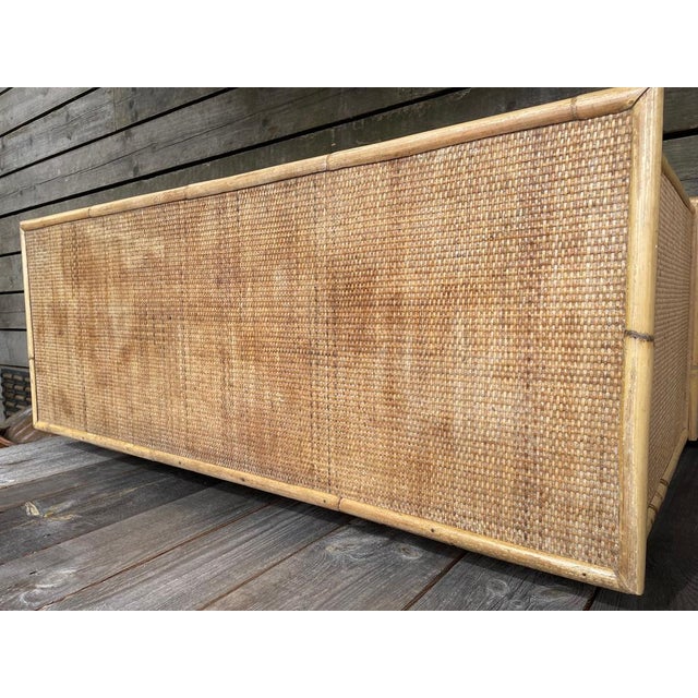 2-Door Wicker and Bamboo Cabinet from Dal Vera For Sale - Image 8 of 12