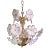 Vintage Murano Style Crystal Glass Chandelier White Flowers, 1970s For Sale