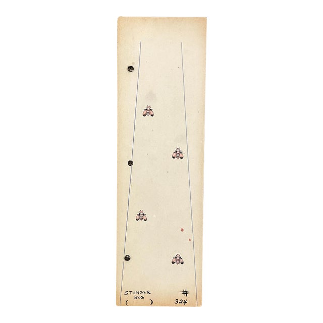 1940s Necktie Design Stinger Bug Watercolor For Sale