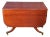 Union National Mid Century Duncan Phyfe Style Mahogany Drop Leaf Dining Table For Sale