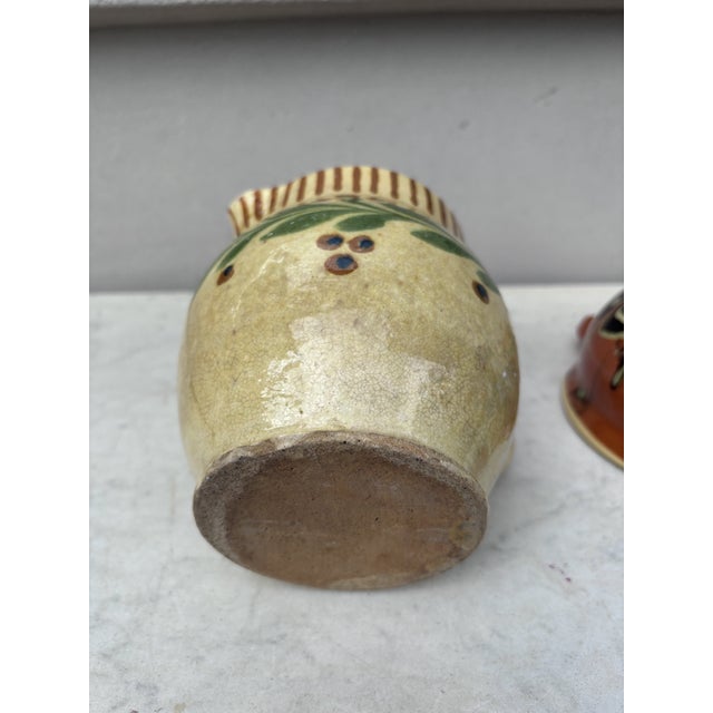 French Pottery Pitcher Savoie With Leaves , Circa 1890 For Sale In Austin - Image 6 of 6