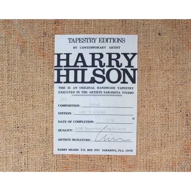 1976 Wool Tapestry by Harry Hilson For Sale - Image 4 of 6
