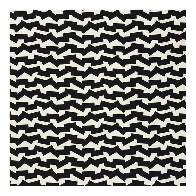 Sample - Schumacher X Studio Bon Jumble Ii Fabric in Black For Sale