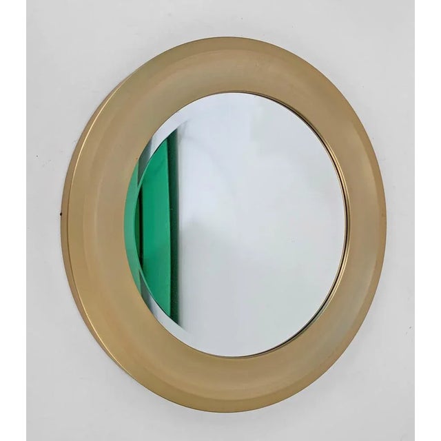 Gold Mid-Century Italian Gilded Aluminum Mirror by Sergio Mazza for Artemide, 1960s For Sale - Image 8 of 12
