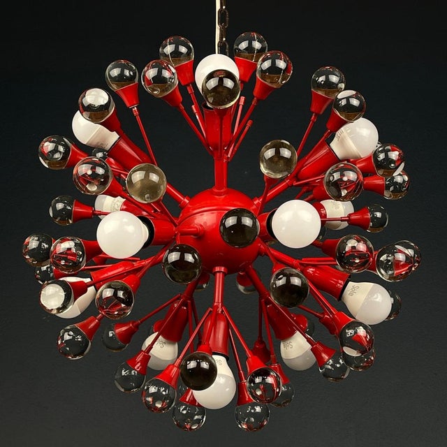 Mid-Century Sputnik Murano Glass Ball Table or Pendant Lamp, Italy, 1970s For Sale - Image 9 of 14