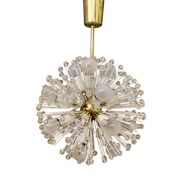 Snowball Hanging Lamp attributed to Emil Stejnar for Rupert Nikoll, 1950s For Sale