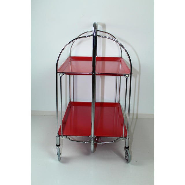 Mid-Century Serving Trolley from Bremshey Solingen For Sale - Image 9 of 14