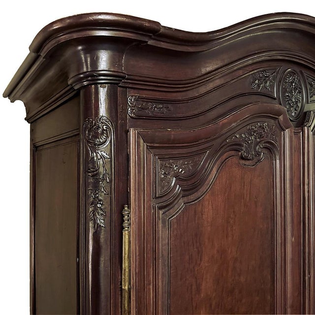 Early 19th Century Normandy Solid Mahogany Country French Armoire For Sale - Image 11 of 16