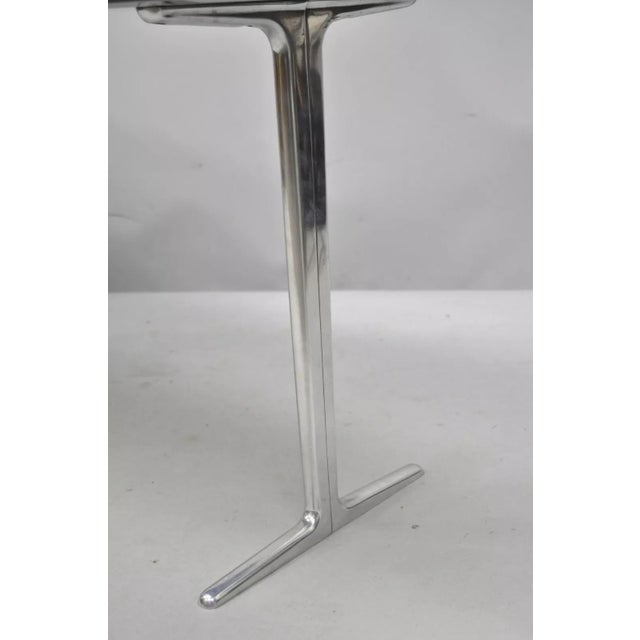 Minotti Italian Modern Surfboard Coffee Table With Chrome Steel Legs For Sale - Image 11 of 12