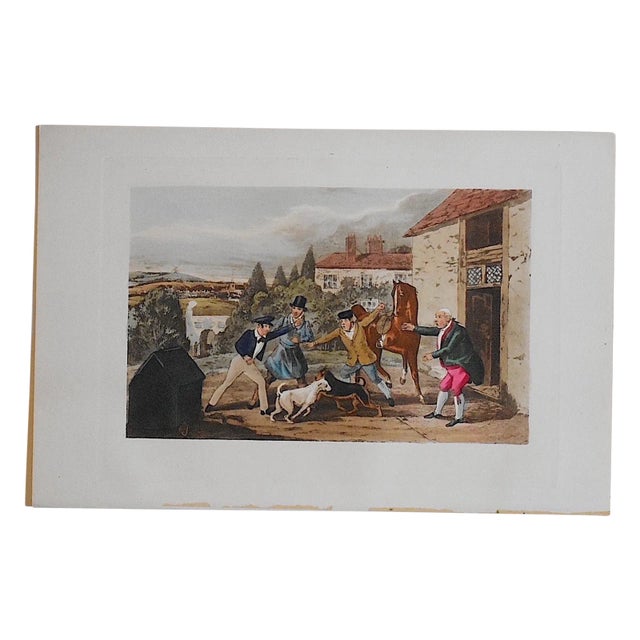 Antique Dogs & Horses Engraving For Sale