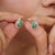 Art Nouveau Inspired 1.85 Ct Emerald & Diamond Stud Earrings - A Pair For Sale - Image 10 of 13